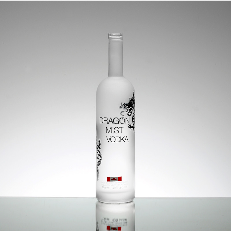 375 ml 700 ml 750 ml Wodka Whisky Liquor Glasflasche mit individuellem Design und Frostoberfläche