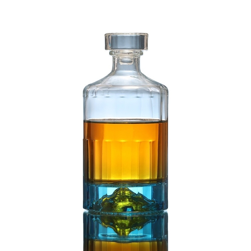 500 ml 750 ml Luxus-Weinglasflaschen mit Super Flint-Material und Korkkappe