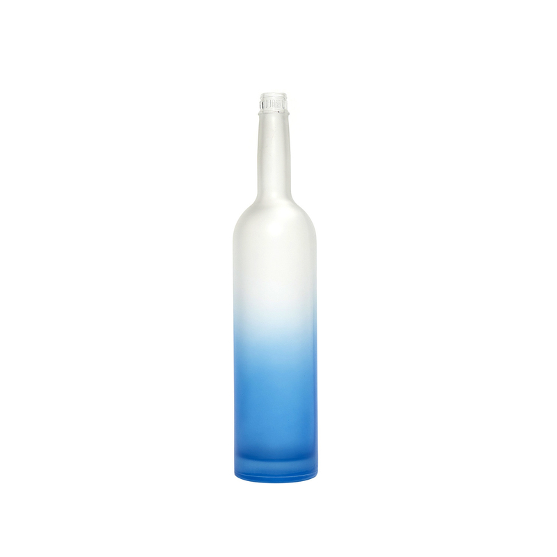 Super Flint Glass Custom 750 ml klares, gefrorenes, leeres Glas Wodka-Literflasche Weinflasche