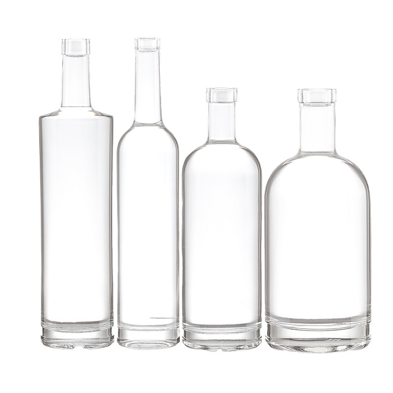 700 ml 200 ml 500 ml 1 Liter Glaskappe Wodka Brandy Flaschen zur Aufbewahrung von klarem Champagner