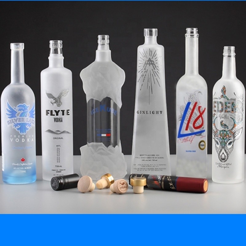 750 ml Glasflasche Whisky-Wodka-Flasche 700 ml 500 ml Weinglas-Glasfriere für Getränke