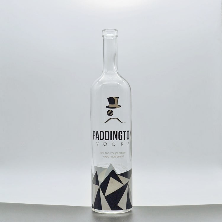 Weitere Getränke Super Flint Glasflasche Schwarze Marke Whisky Whisky 750 ml 1l mit Korkkappe