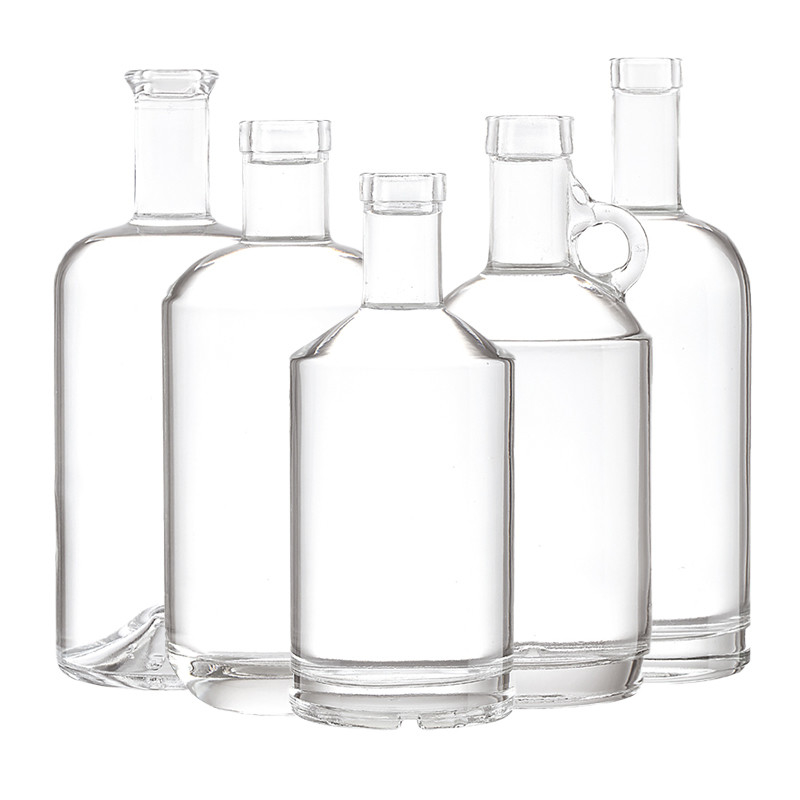 500 ml 750 ml Super Flint Glasmaterial Leere Kristallglasflaschen für Getränke