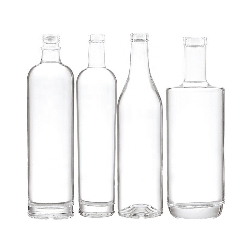 750 ml Glas Flaschen Akzeptabel OEM/ODM für Metalletiketten Rum Whisky Wodka