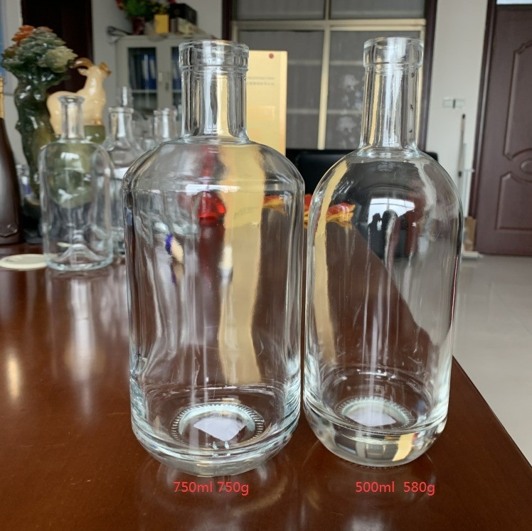Leerer Whisky Alkohol Spirituosen Wein Gin Glas Wodka Flasche 500ml 700ml 750ml mit CIF Bedingungen