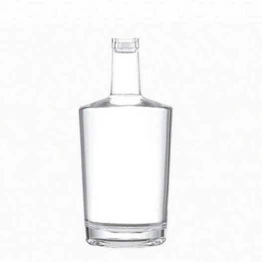 Super Flint Glas 750 ml Flasche für Brandy Rum Wodka in schwarzer Verpackung und Material