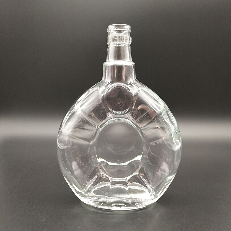 Super Flint Material Hochtransparente XO Glasflasche mit Holzkappe und Korkdichtung