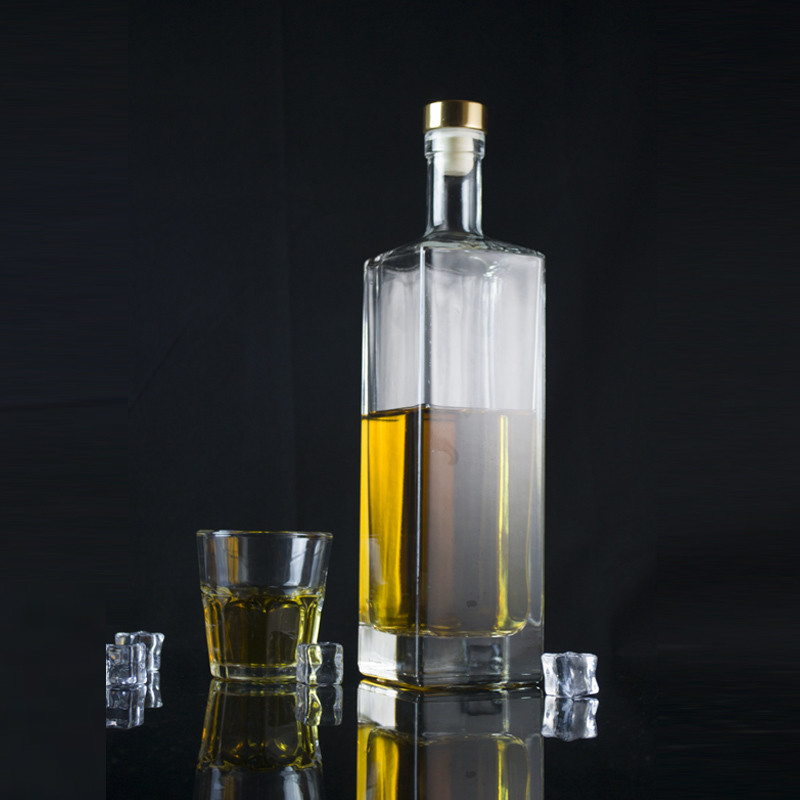 500 ml 750 ml 1000 ml Klarer Gin Rum Whiskey Glas Flasche mit Korkenverschluss