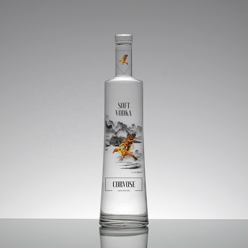 375 ml 500 ml 700 ml 750 ml Wodka-Flasche mit Korkkappe für die individuelle Dekoration von OEM/ODM