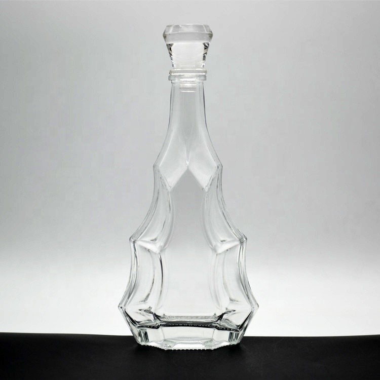 375 ml 700 ml 2 Liter blaue Quadratglasflasche zum Drucken Alkohol Alkohol Wodka Rum Gin