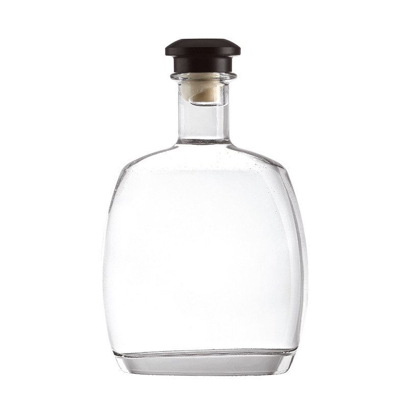 750 ml leere Wodka-Gin-Glasflaschen mit Kork aus Super-Flickenglas