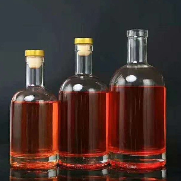 500 ml eigene T-Top klare Whisky Wodka Liquor Glasflasche mit High Flint Glasmaterial