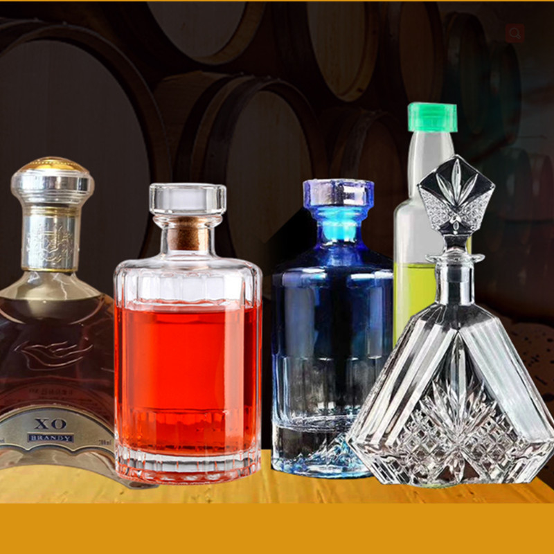 Glasflaschen 500 ml 750 ml Klarer leerer Gin Wein Whiskey Brandy Wodka mit SGS-Zertifikat