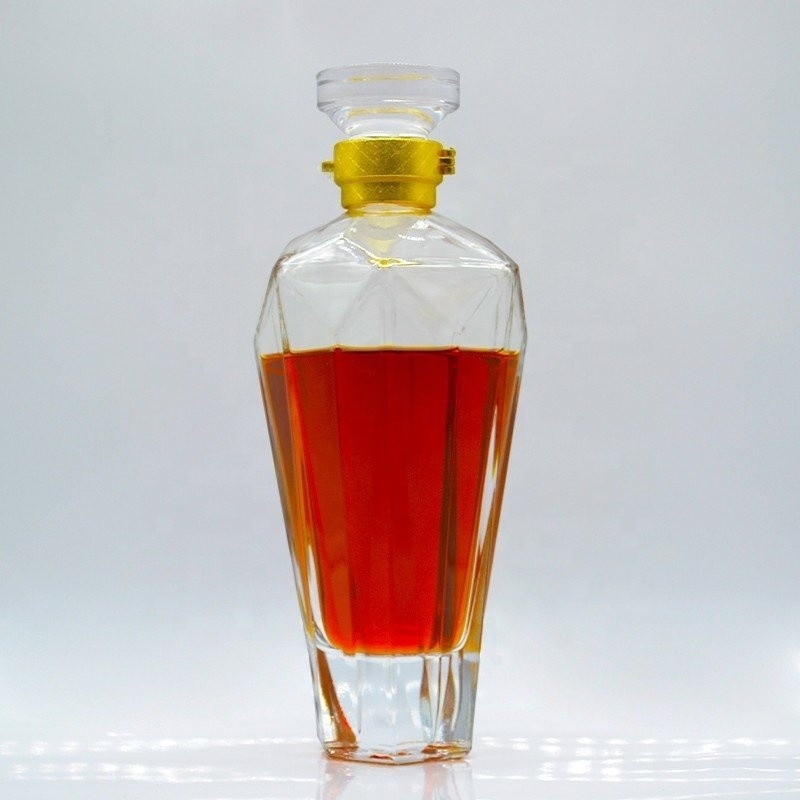 Mahlzeitliche leere Flasche 1L Wodka Glasflasche mit einzigartigem Design Expressversand