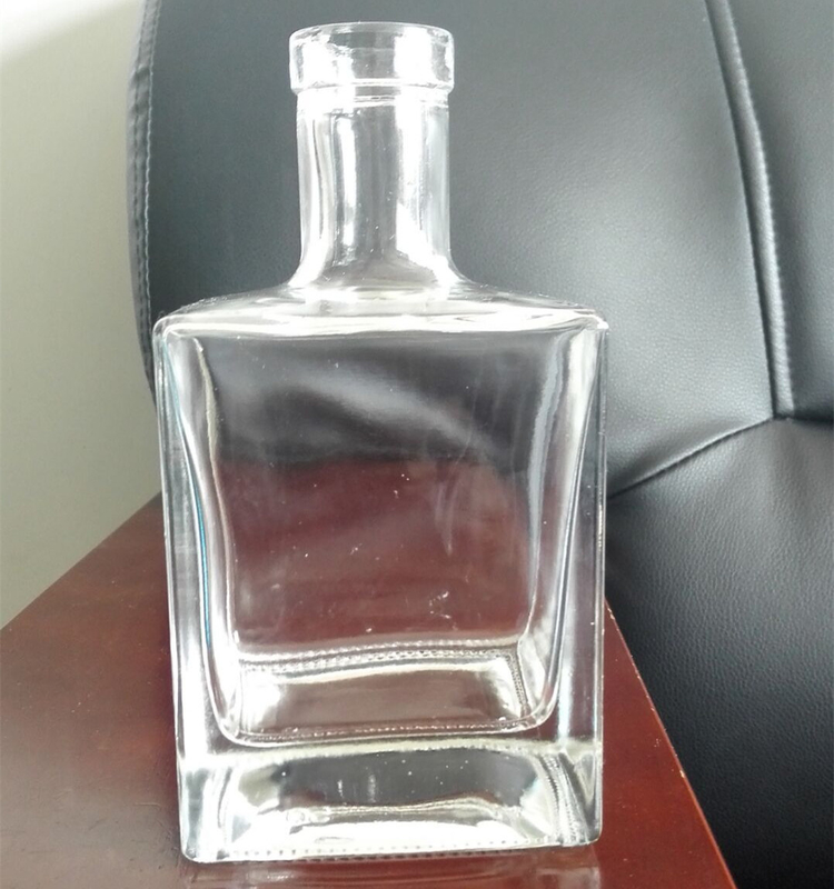 Glas Whisky Flasche Klar Super Flint 375 ml 500 ml Quadrat Trocken Gin Wodka Weinflasche