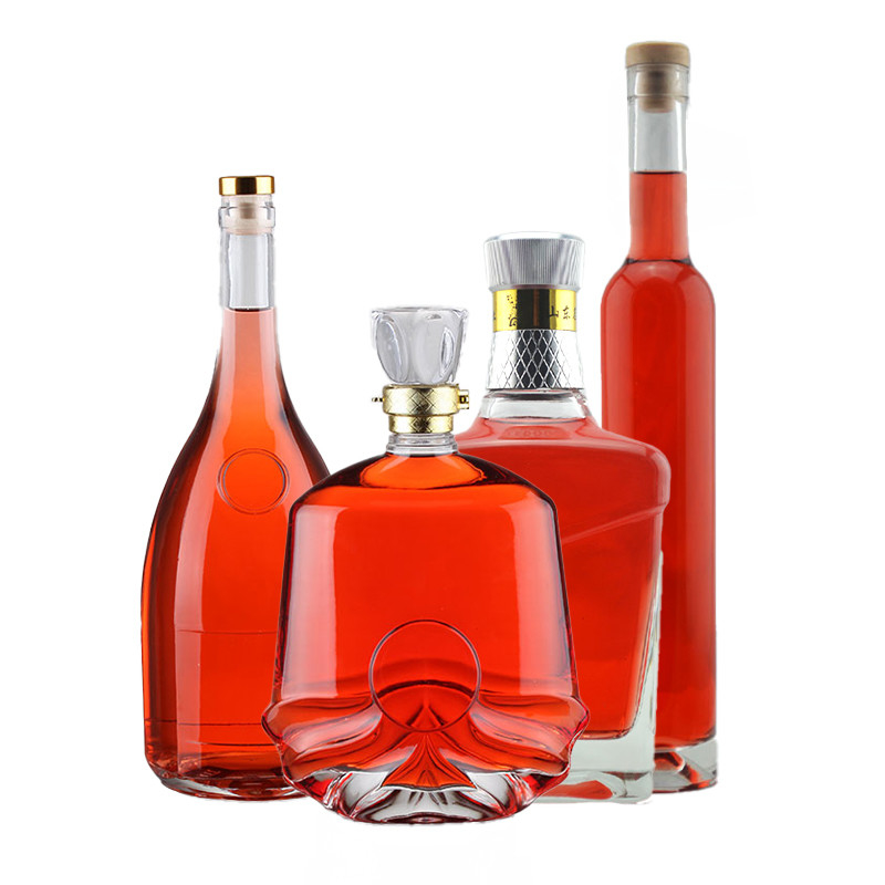 1000 ml klare Quadratglasflasche für Wodka aus Super-Flint-Glasmaterial
