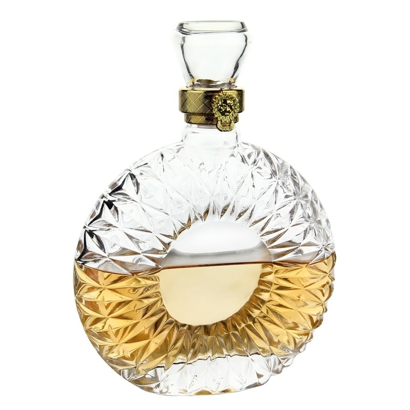 Custom 500ml 700ml 750ml Leere Flasche mit Glaskork für Wodka