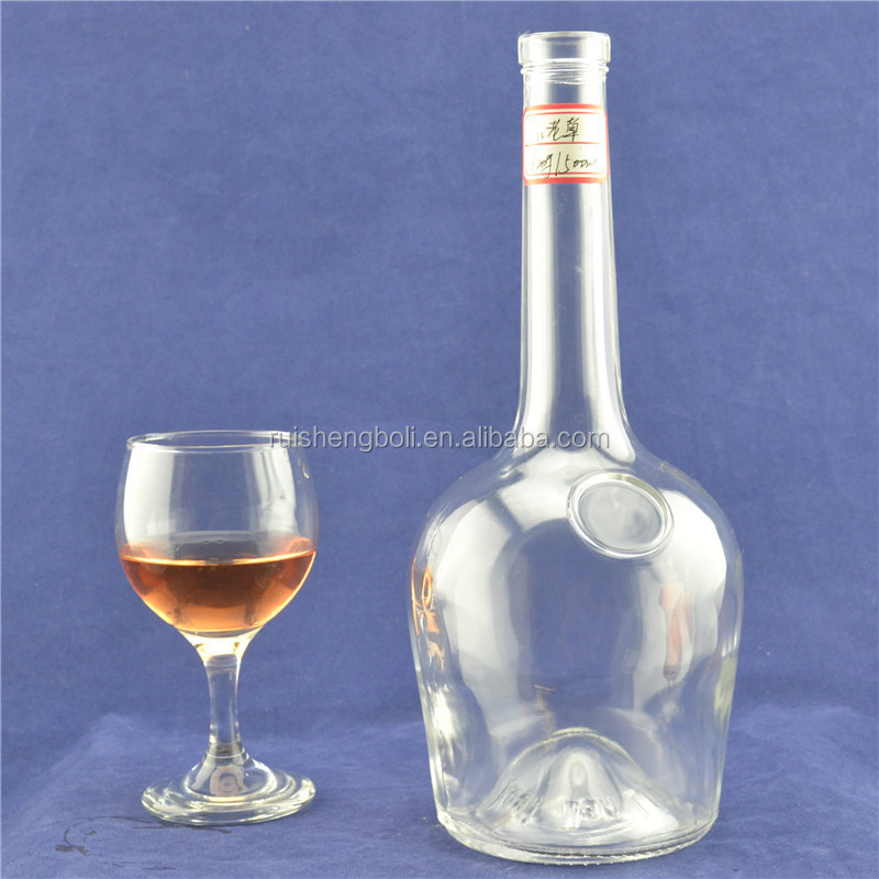 Gemäß Maß Flint Glasflasche für Limoncello Decal Oberfläche und Kristallmaterial