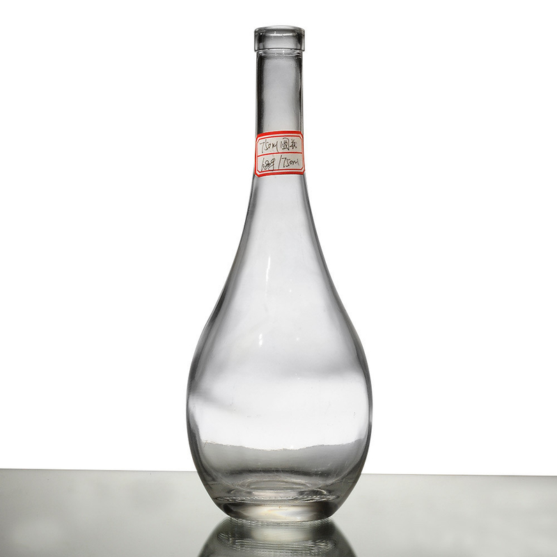 Individuelle 500 ml 750 ml 1 l Spirituosen-Glasflasche mit Super Flint Glasmaterial
