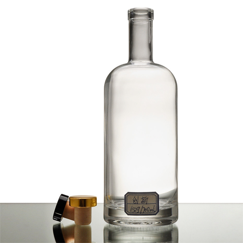 Logo akzeptabel Super Flint Glas 700 ml 750 ml Flasche für Alkohol