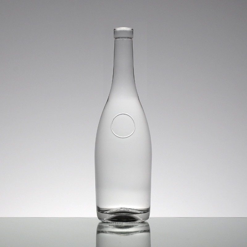 Gravierter Super Flint Glas Alkohol Jar 750ml Schüttgetränke Glasflasche mit Korken 1 Liter