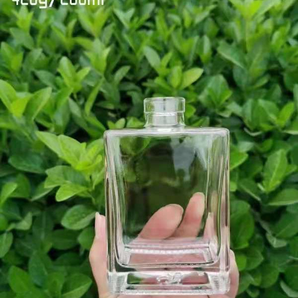 Halsband Material Super Flint Glas 750 ml Whisky Wodka Liköröl Flaschen mit Korkkappe