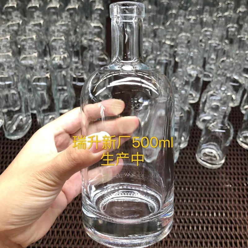 Elektroplattierte Glasflasche für Wodka/Brandy/Whisky 500 ml 700 ml