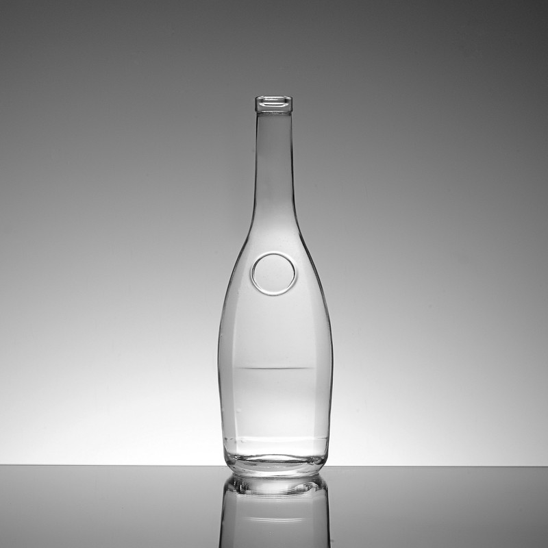Rundes Glasflaschen mit Korkendeckel für 550 ml 700 ml 750 ml Wodka Gin Rum in Zylinderform