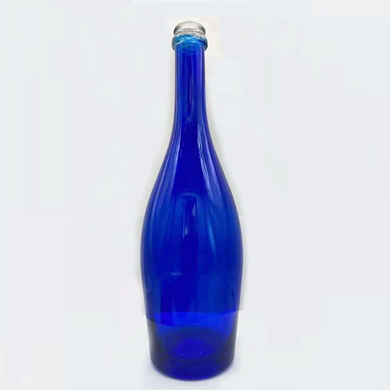 Leere Glasflasche für Wein 1 Liter kundenspezifische Elektroplattenfarbige Glasflaschen