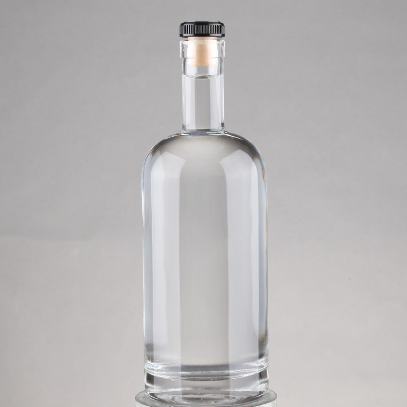 Flint Wodka Whisky Korkkappe 750 ml Glas Whisky Flasche mit Korken Basis Material Glas