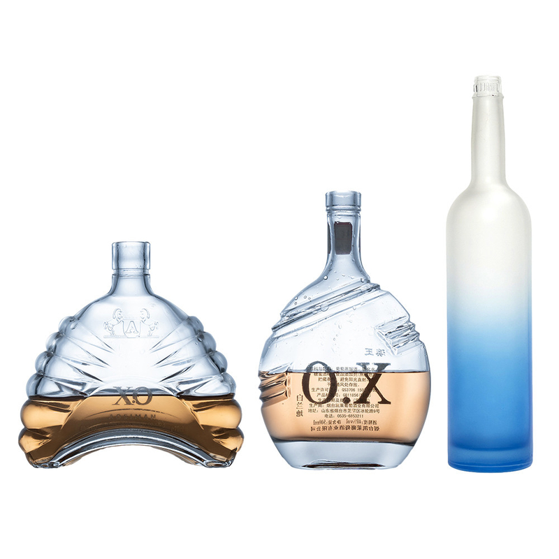 ISO14001-zertifizierte Super-Flint-Glasflaschen für die Herstellung von XO/Brandy/Whisky/Wodka